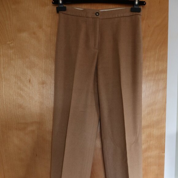Michael Kors Collection camel/tan pants 100% camel hair sz 4 Made in Italy SOFT! - Picture 1 of 14